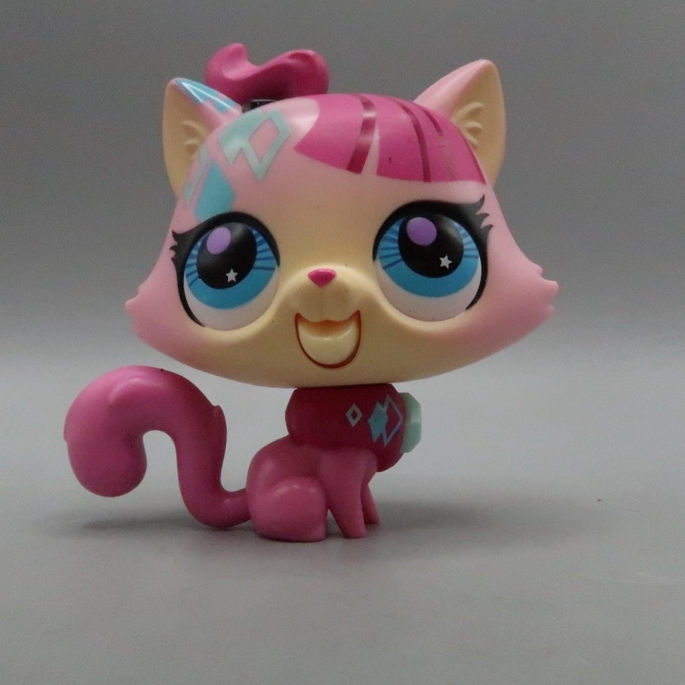 Littlest Pet Shop‎ Sing-A-Song Kitty 4" Oversized Figure Hasbro Meows Pink Cat